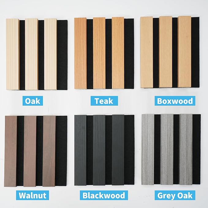 Art3d 6-Pack Acoustic Wood Slat Wall Panel Sample