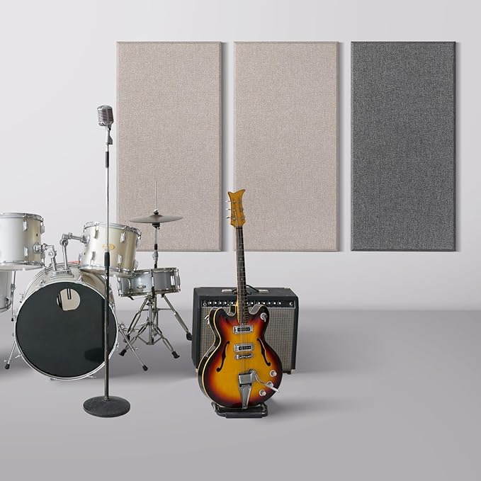 UMIACOUSTICS 2 PCS Acoustic Panel, 47.2" x 23.6" x 2" Fiberglass Sound Proof