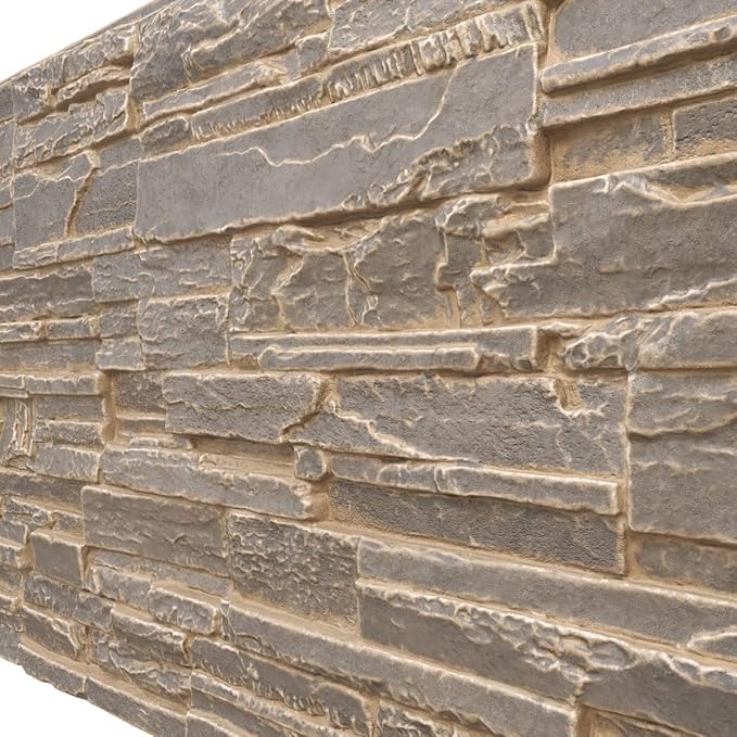 EverStone Cascade Faux Stone Panel, 48 5/8"W x 24 3/4"H x 1 1/4"D, Cannondale