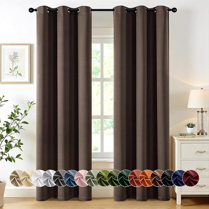 MIULEE Blackout Curtains for Bedroom Living Room 2 Panels, Thermal Insulated