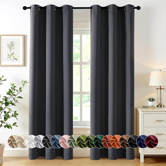 MIULEE Blackout Curtains for Bedroom Living Room 2 Panels, Thermal Insulated