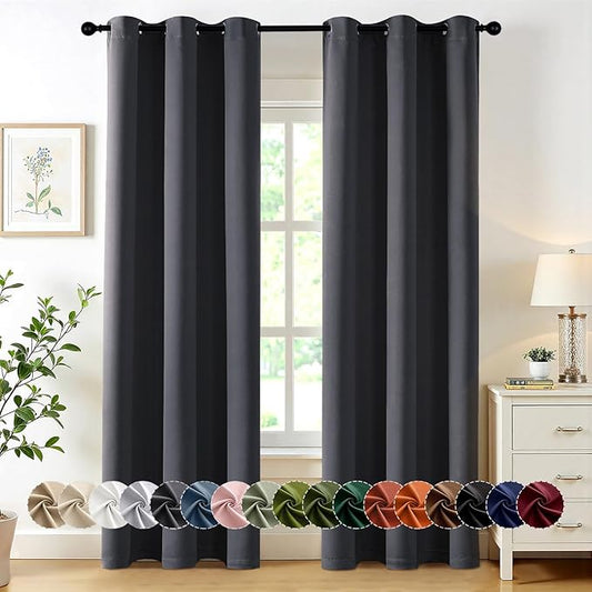 MIULEE Blackout Curtains for Bedroom Living Room 2 Panels, Thermal Insulated