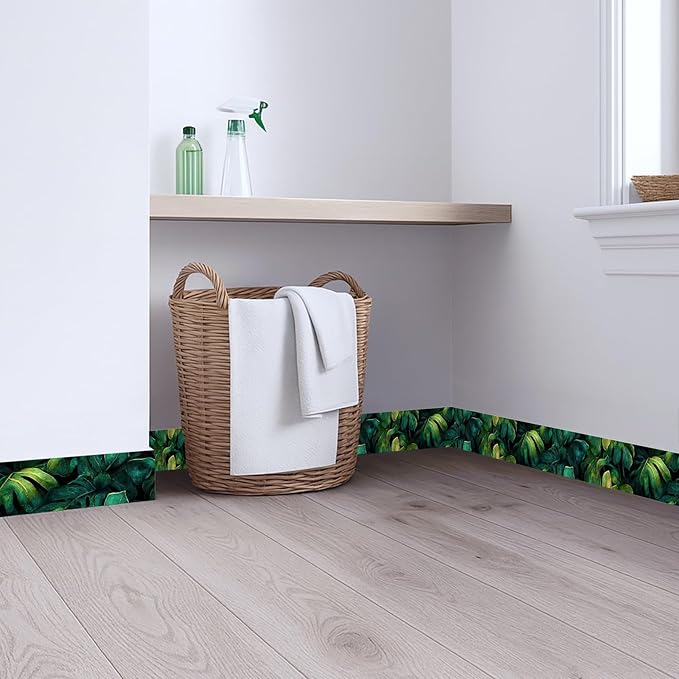 Tropical Leaf Wallpaper Border 196x4 Inch Peel and Stick Wall Border Self