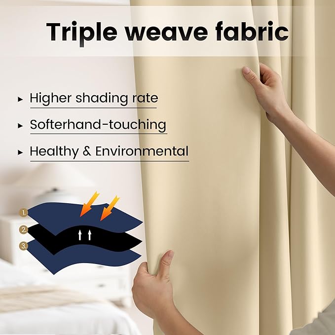 Room Divider with Blackout Ceiling Track Curtain, Extra Wide