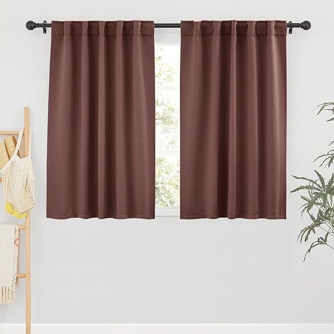 RYB HOME Blackout Curtains for Bedroom, Windows Shades Thermal Insulating
