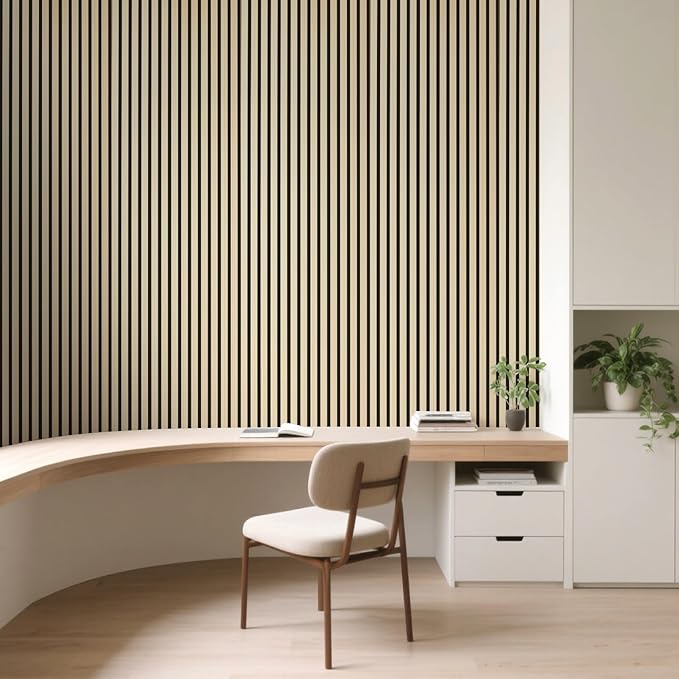 Art3d 2-Pack Acoustic Wood Slat Wall Panel