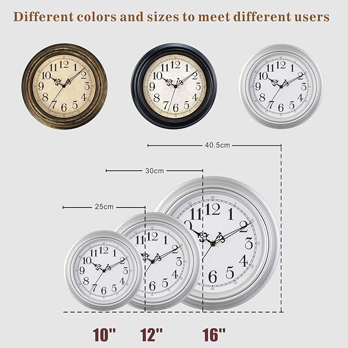 Plumeet Extra Large Retro Wall Clock