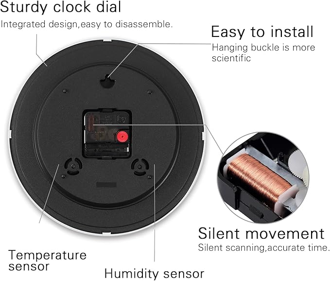 Wall Clock, Sweep Silent Movement Accurate Clocks
