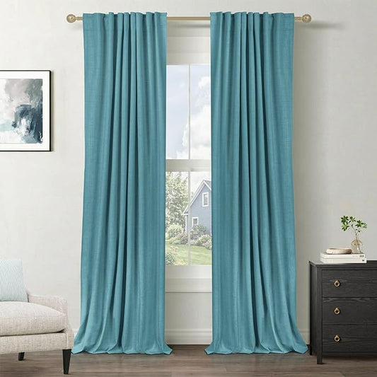 100% Blackout Shield Linen Blackout Curtains