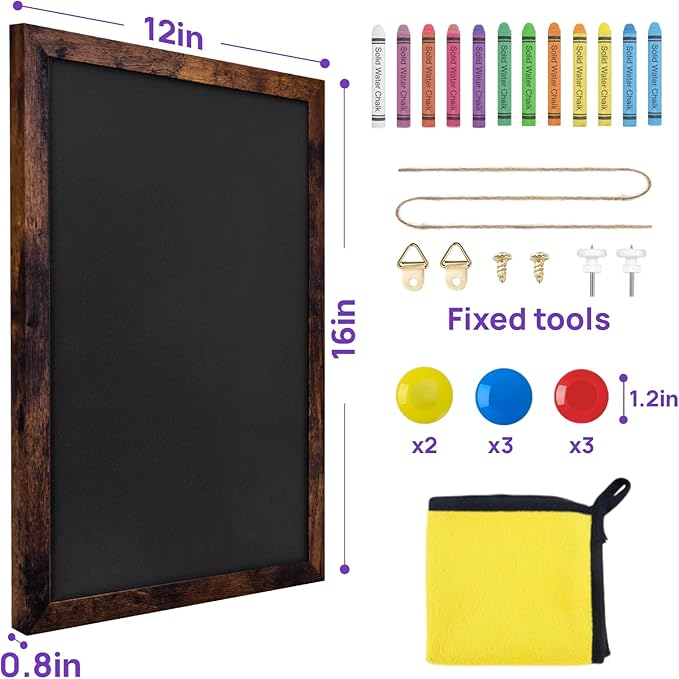 Magnetic Chalkboard, 12x16 Inches Blackboard