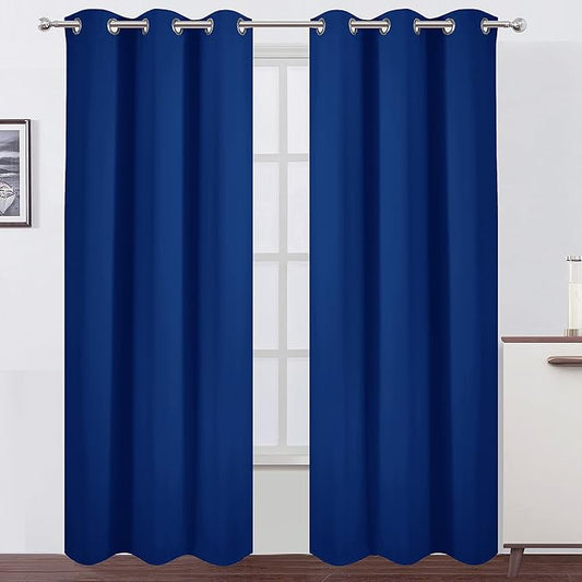 LEMOMO Blackout Curtains 38 x 84 inch/Royal Blue Curtains Set of 2