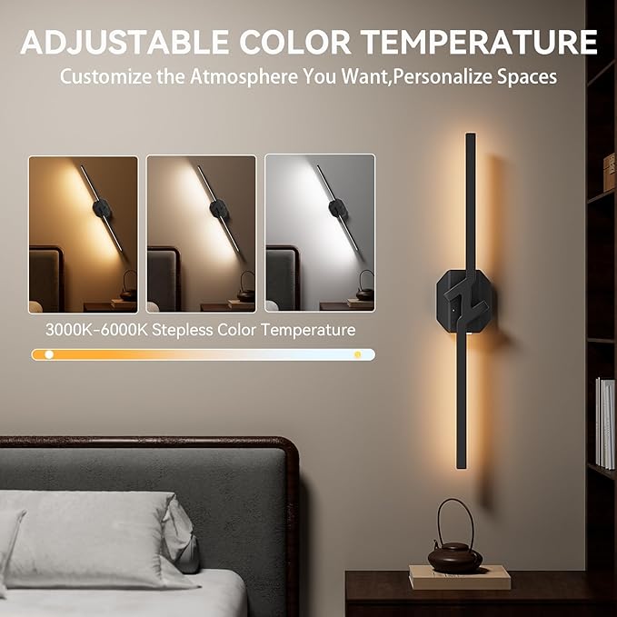 Battery Operated Wall Sconce Set of Two, USB Rechargeable Wall Sconce