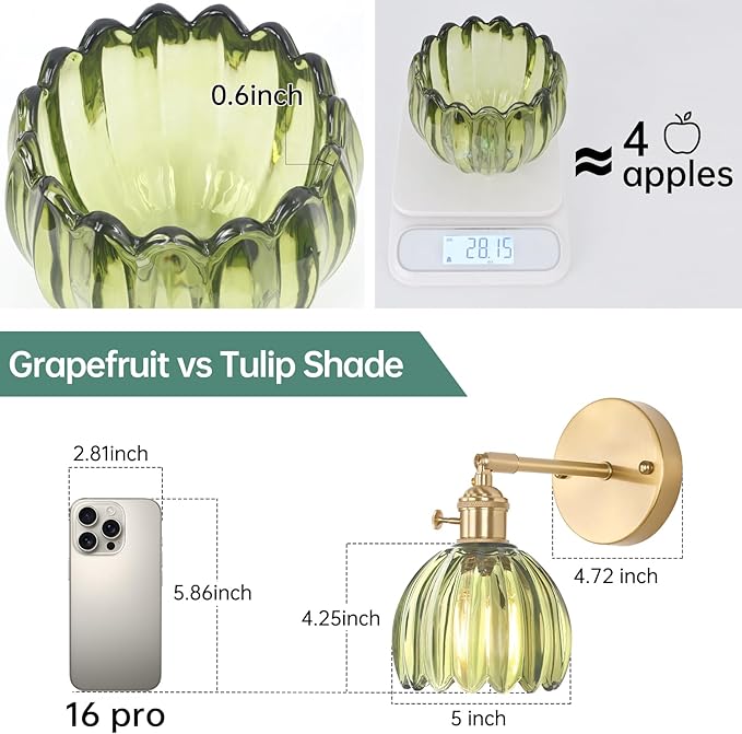 Shenmoyl Vintage Wall Sconces Set of 2