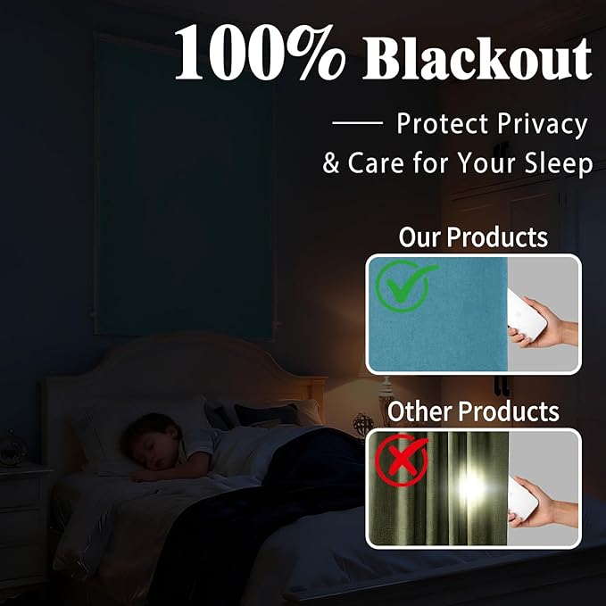 Damage-Free 100% Blackout Curtain