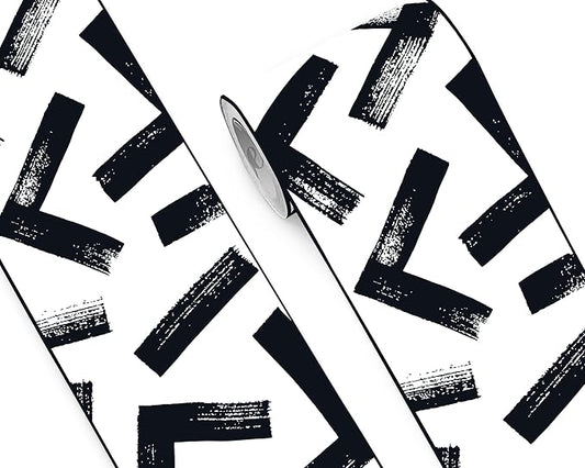 FLFK Black and White Design Wallpaper Border