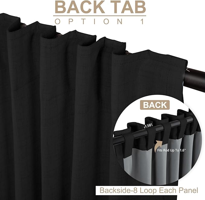 100% Blackout Shield Linen Blackout Curtains