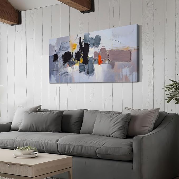 Ardemy Abstract Wall Art for Living Room Canvas Art Wall Decor, Modern Textured
