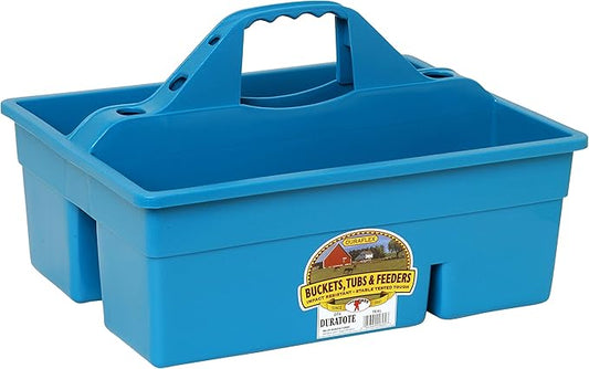 Little GiantÂ® Plastic DuraTote | Horse Grooming DuraTote | Durable Tote Box Organizer with Easy Grip Handle | Extra Thick Sidewalls | Teal