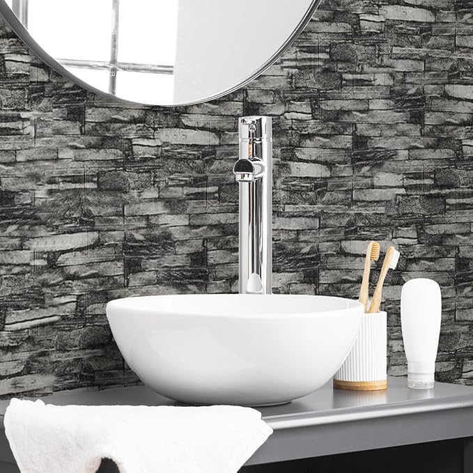 10PCS 3D Wall Panels Peel and Stick Foam, Self-Adhesive Decorative 3D Brick