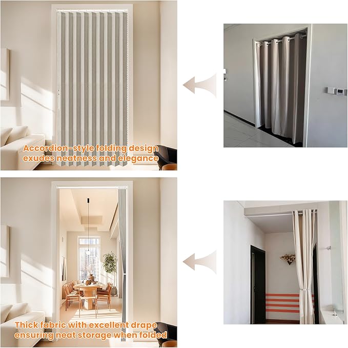 AJAZZ Blackout Door Curtain
