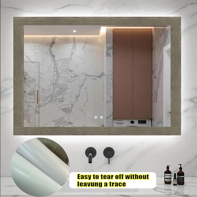 Teemall 10M Black Wood Grain Removable PVC Waterproof Border Wall Decor