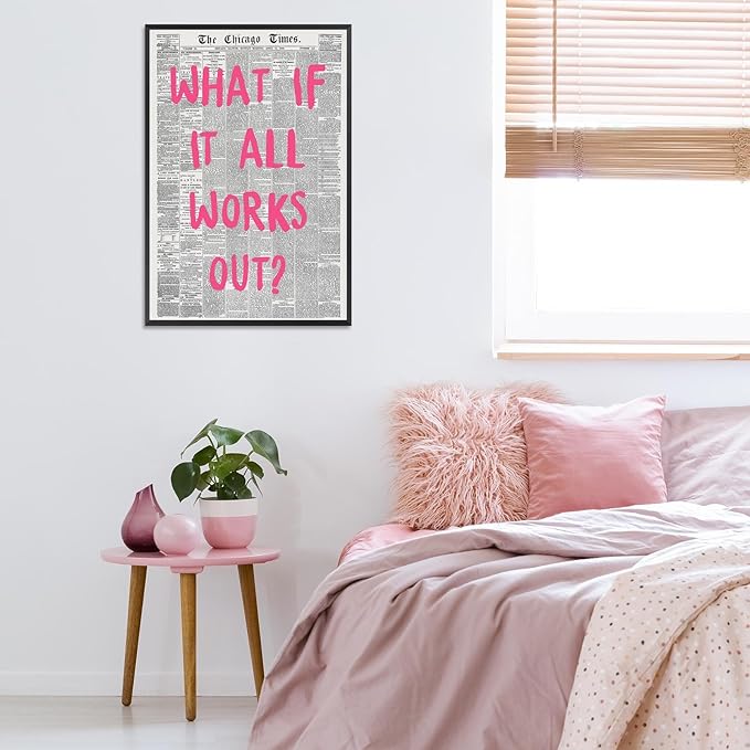 Liyark Retro Trendy Newspaper Canvas Wall Art