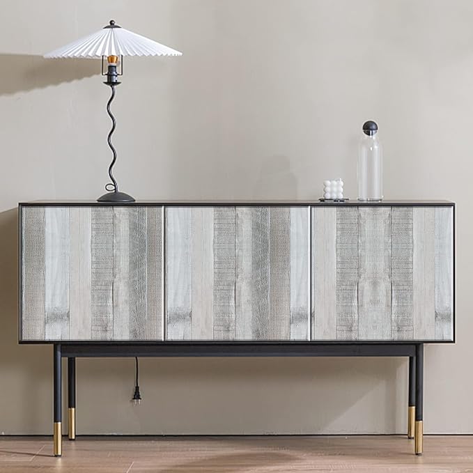 Wenmer Grey Wood Shiplap Peel and Stick Wallpaper