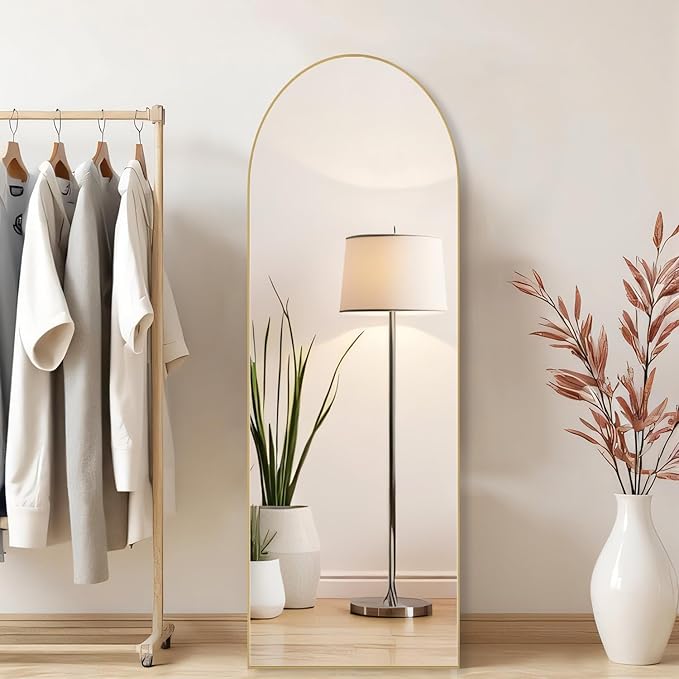 Arched Mirror Full Length, Upgraded 16"x59" Body Wall Mirrors