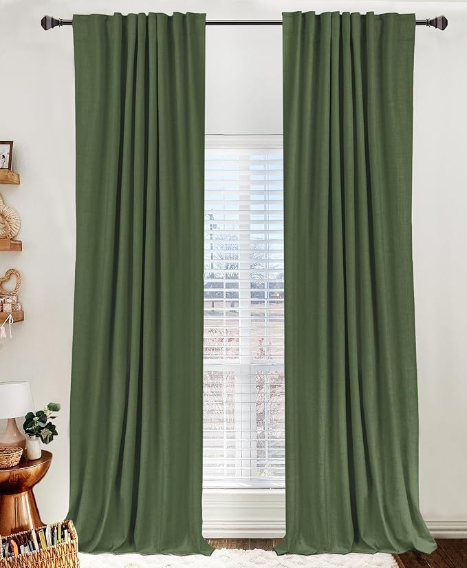 100% Blackout Shield Linen Blackout Curtains