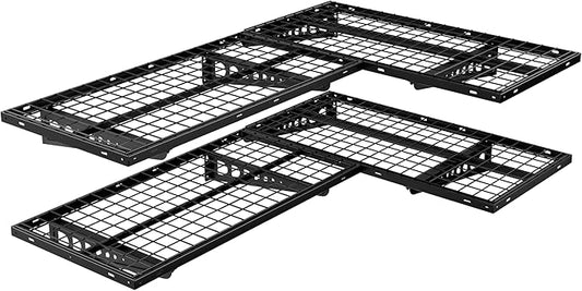 FLEXIMOUNTS 4 Pack 2x4ft Corner Wall Shelving Garage Storage Rack, 24x48 inch