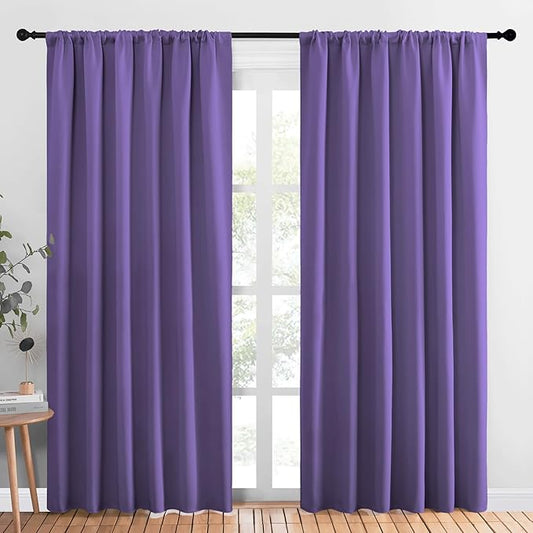 NICETOWN Living Room Curtains, Lilac Purple, 1 Pair, 70 x 84-inch, Home