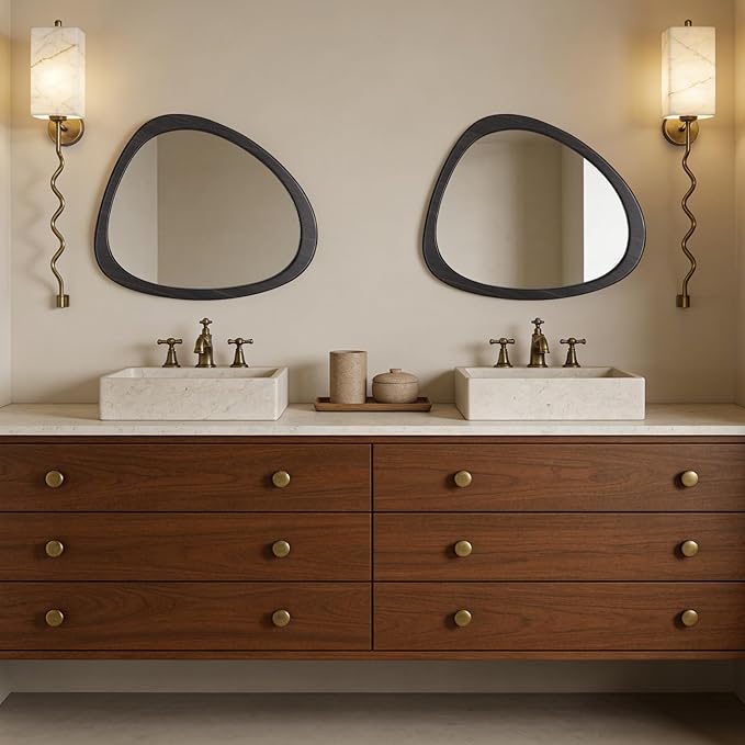 WallBeyond Asymmetrical Mirror, Irregular Wall Mirror, Wall Mirrors Decorative