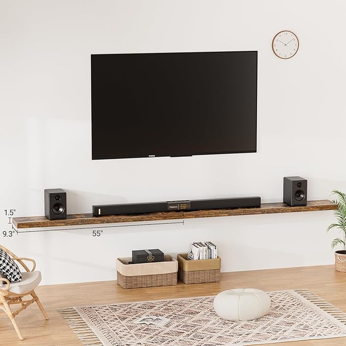 Heimlove 55 Inch Long Floating Shelves