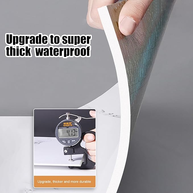 Chejiaye 22pcs Marble Peel and Stick Backsplash Waterproof Washroom Wall Panels