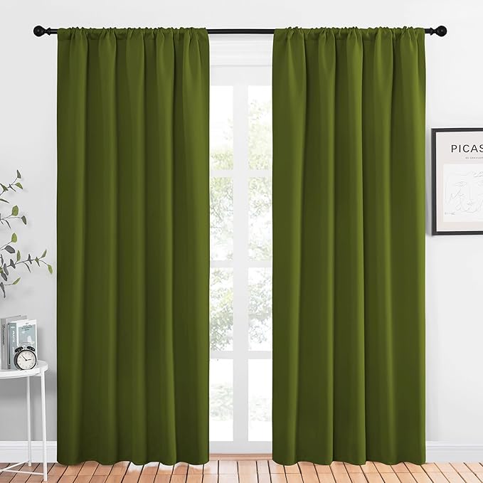 NICETOWN Window Curtains Blackout Drapes, 1 Pair, 52 by 84-Inch, Thermal
