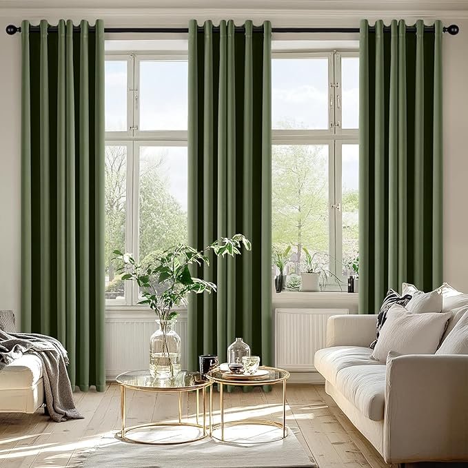 MIULEE Blackout Curtains for Bedroom Living Room 2 Panels, Thermal Insulated