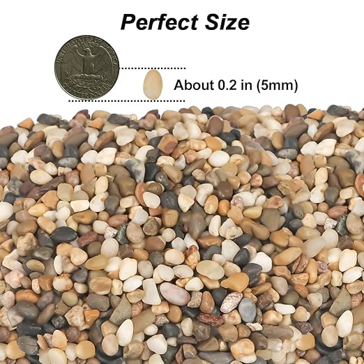Landscaping Rocks,Landscaping Pebbles River Rocks Decorative Ornamental Pebbles Garden Landscaping Stones Gravel Filler for Home Decoration Flower Bed Fish Tank Plants Vases Succulents (5 Pounds)