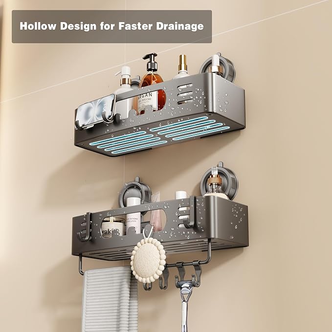 Voldra Shower Caddy Suction Cup, Shower Shelves
