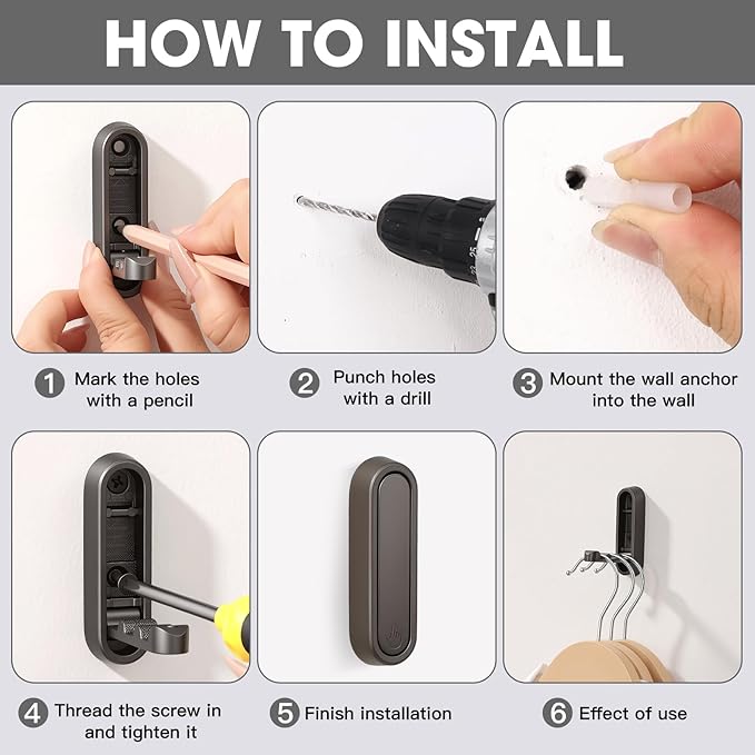 Dntorx Folding Coat Hooks