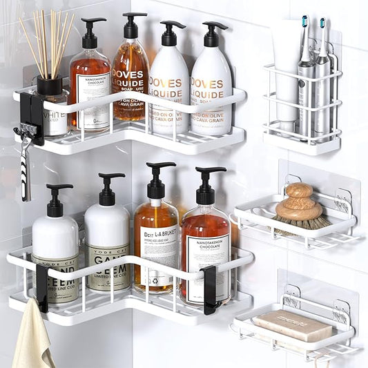 YASONIC Corner Shower Caddy, No Drilling Shower Shelf