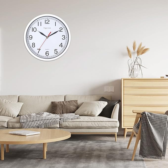 Wall Clock, 8 Inch Silent Sweep Movement Accurate Small Clocks Kitchen/Living