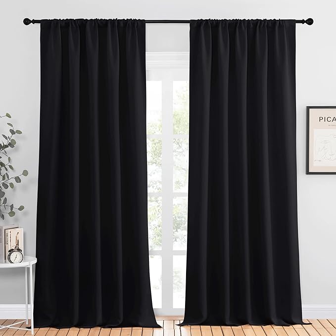 NICETOWN Black Out Window Curtains