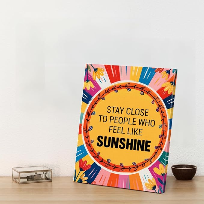 Inspirational Sunshine Wall Art Decor, Motivational Canvas Painting Pictures