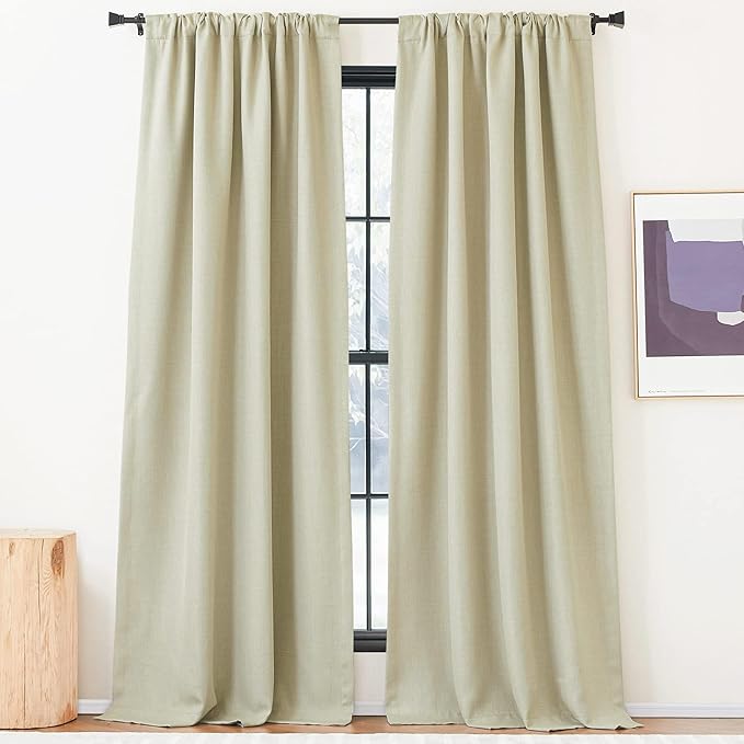 NICETOWN Room Darkening Living Room Curtains 96 inches Long, Pinch Pleated