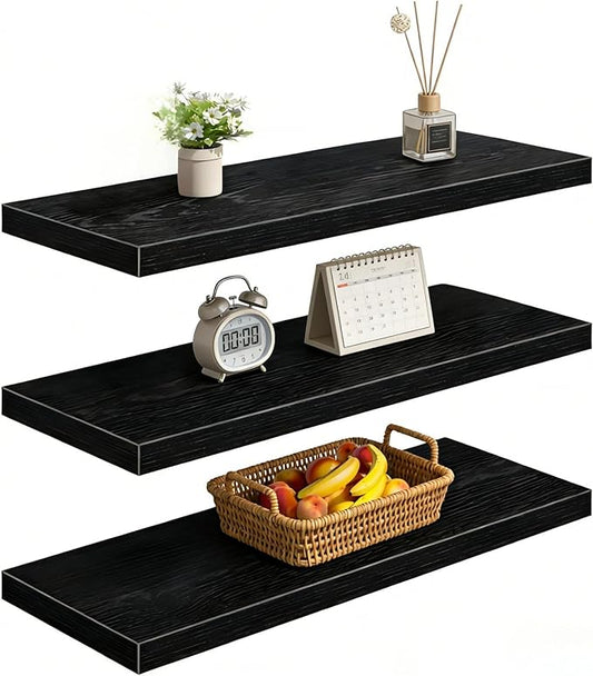 Vervida® Floating Shelves, 35.4 inch Wall Mounted Rustic Wood Shelves