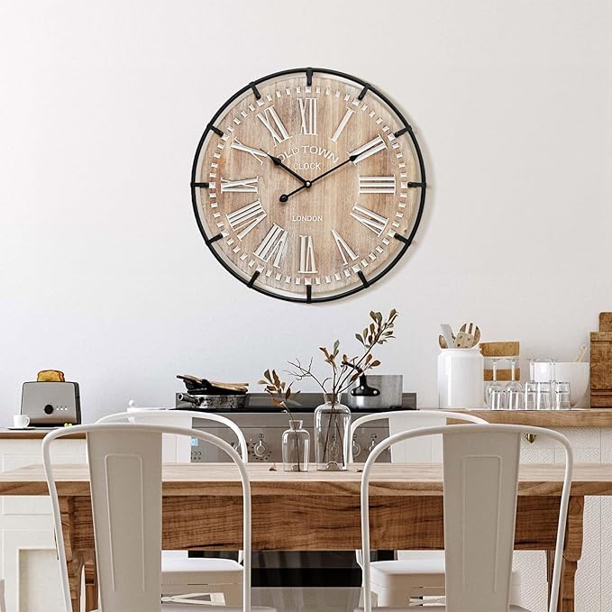 24 Inch Large Farmhouse Wall Clock
