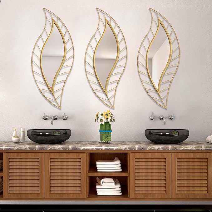 ironsmithn Leaf Teardrop Mirror