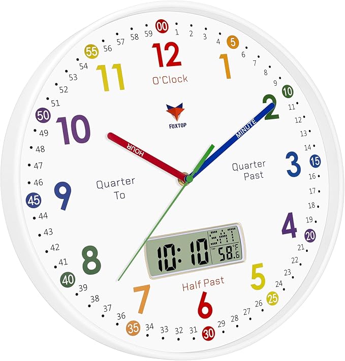 Foxtop Digital and Analog Learning Clock