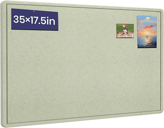 Bulletin Board - 35 x 17.5 inches Decorative Felt Pin Board - Cork Board