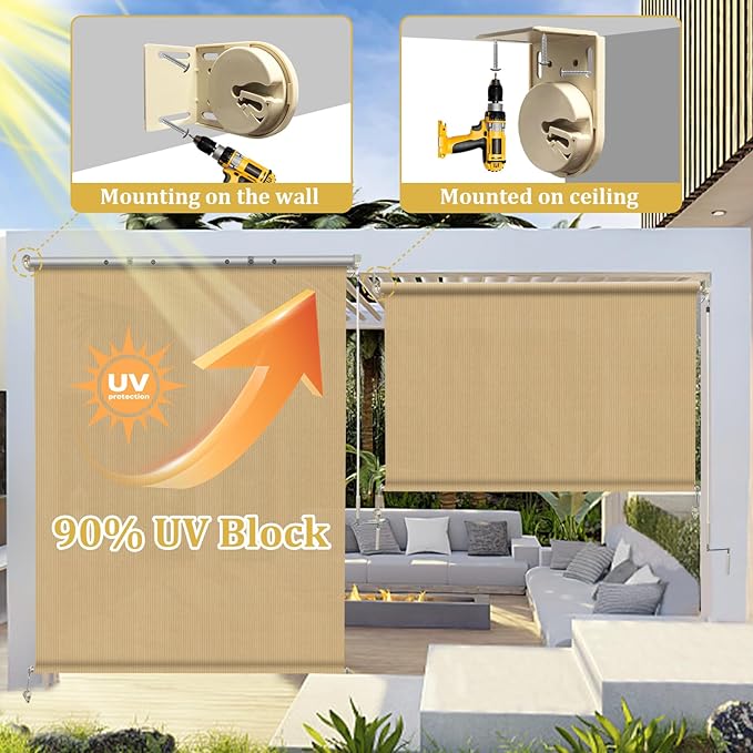 Shade&Beyond Outdoor Roller Shades